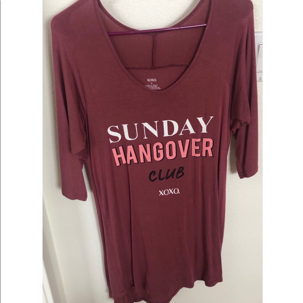 Lounge top/night gown/quote tee